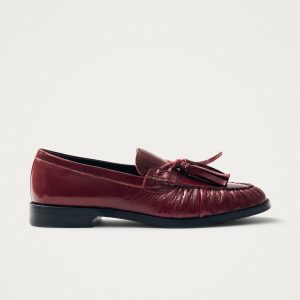 Marietta Burgundy Patent Leather Loafers