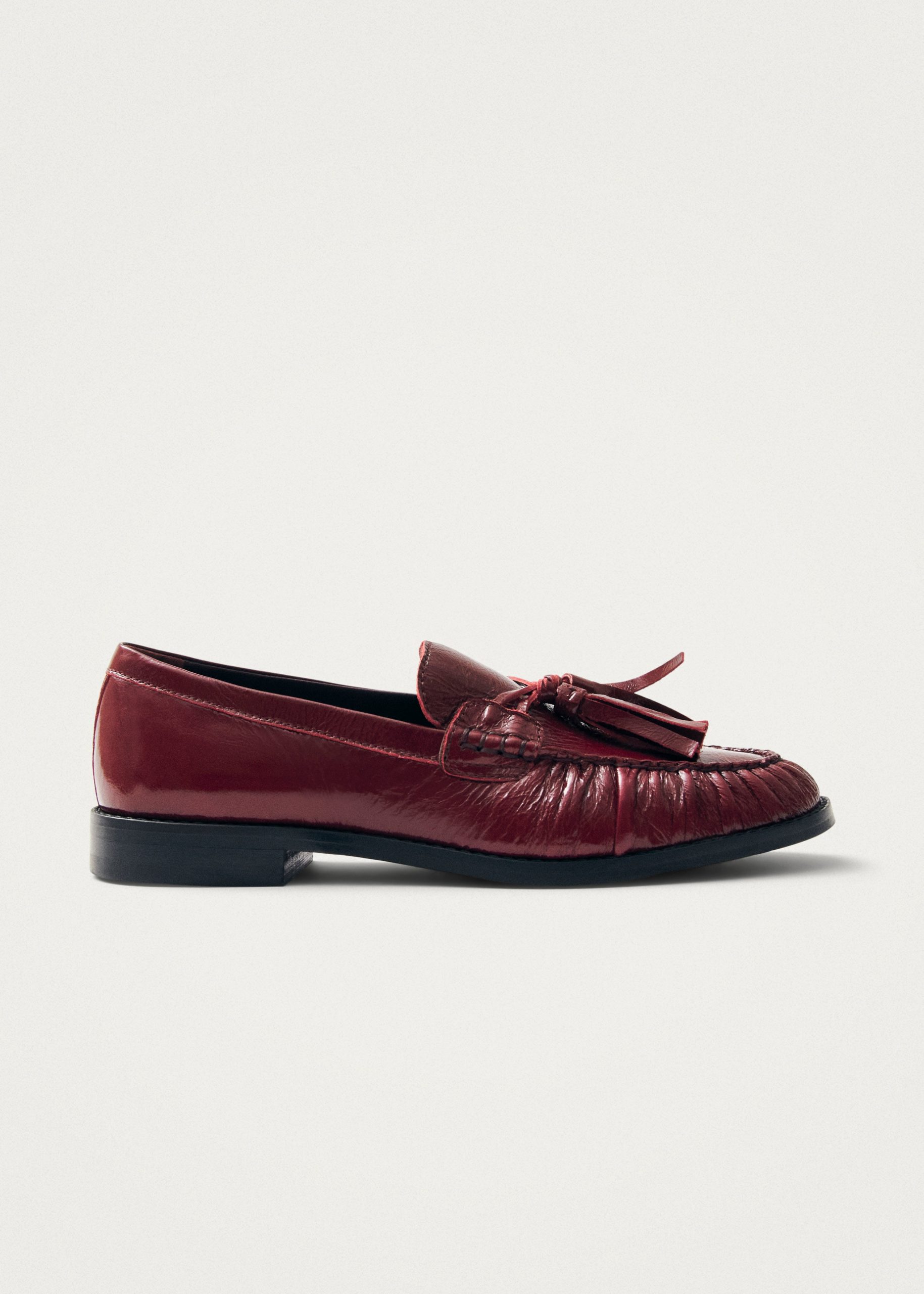 Marietta Burgundy Patent Leather Loafers