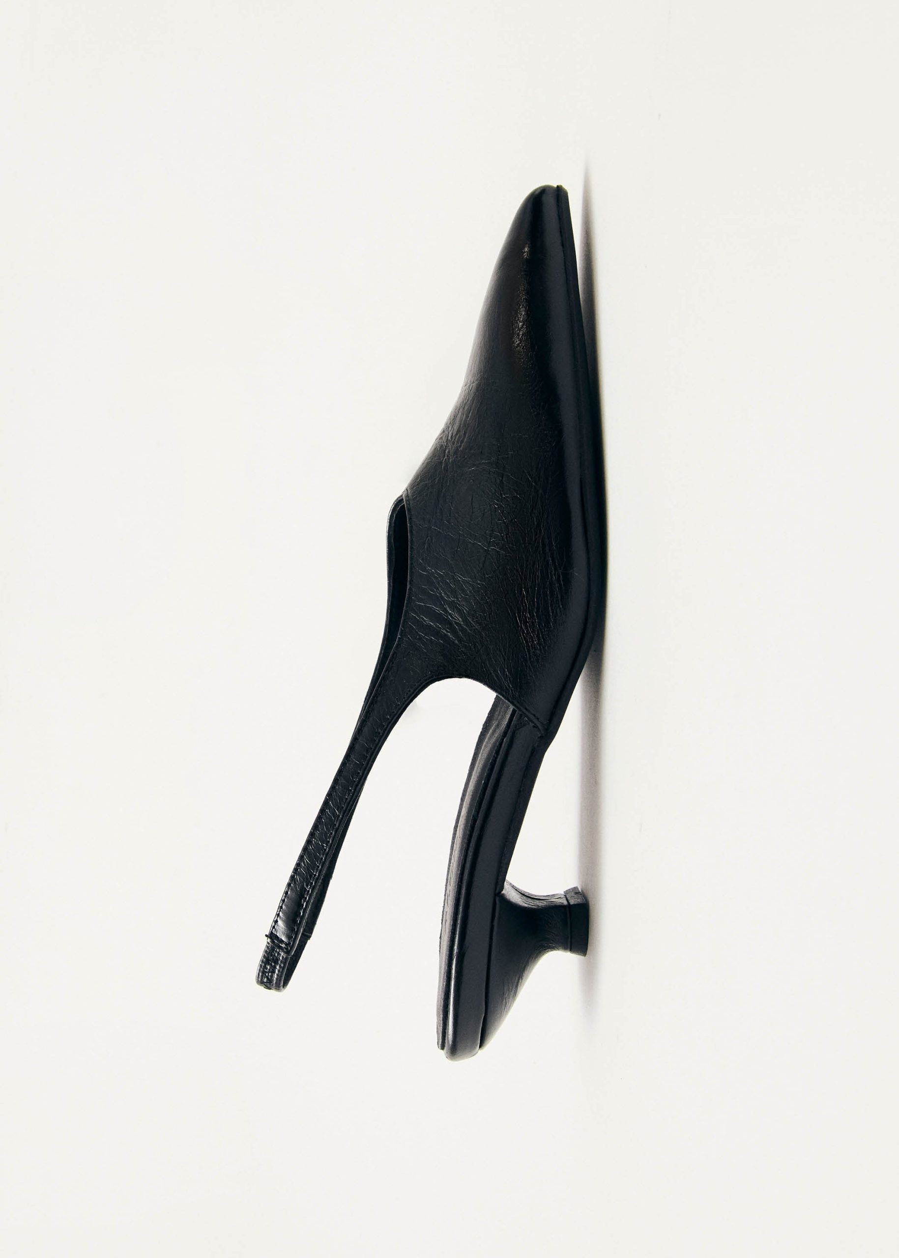 Eros Black Leather Pumps - Image 5