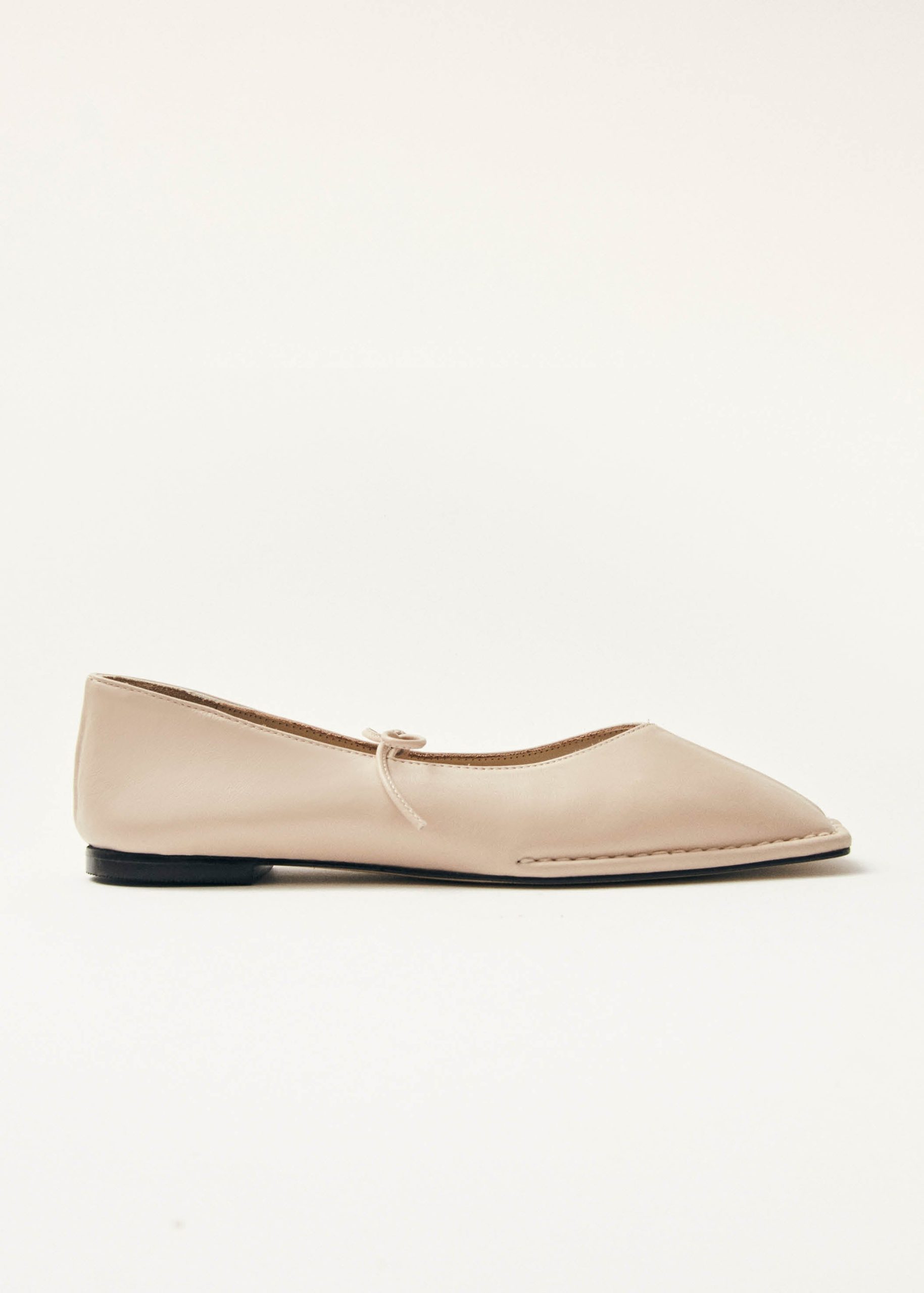 Sway Cream Leather Ballet Flats - Image 6