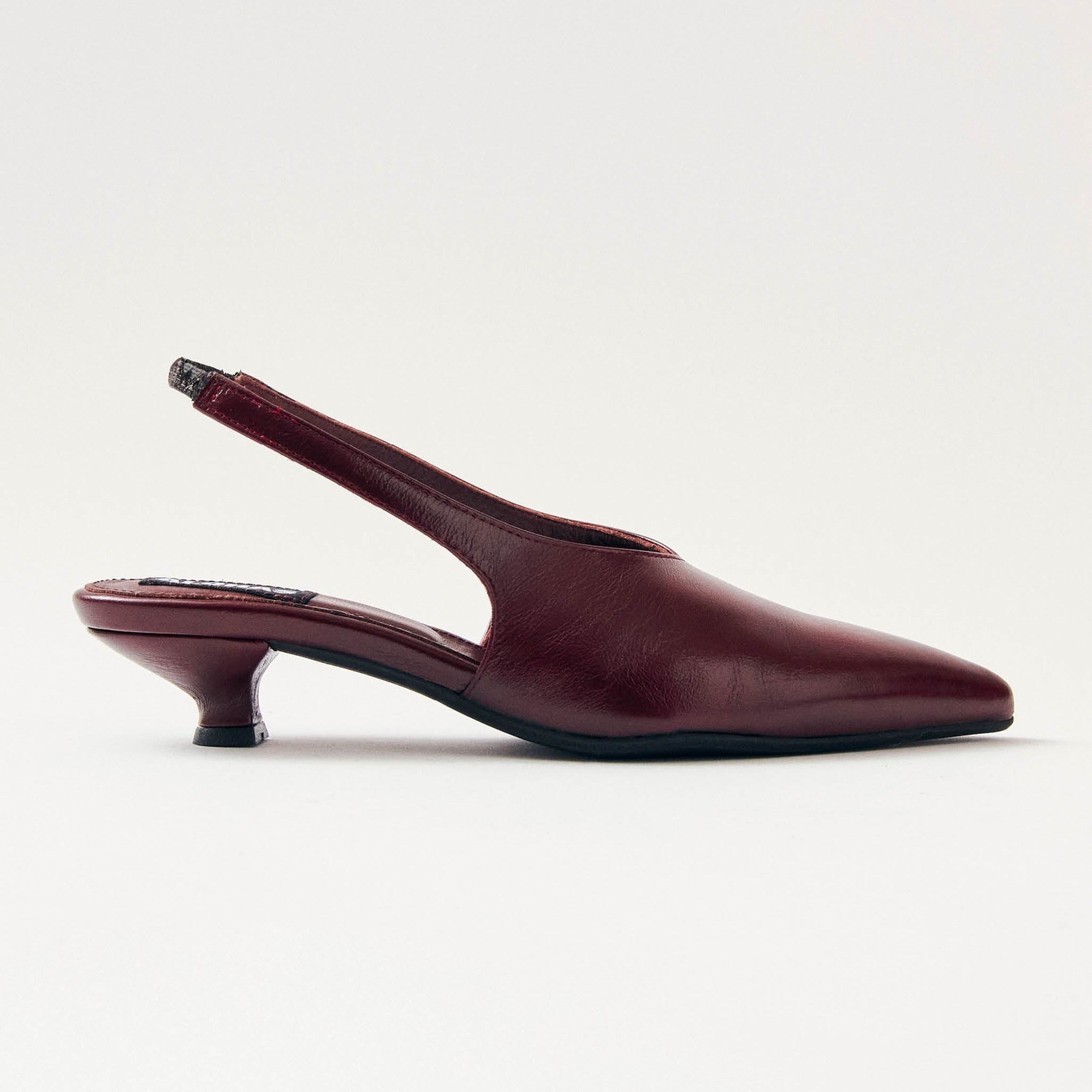 Eros Burgundy Leather Pumps - Image 3