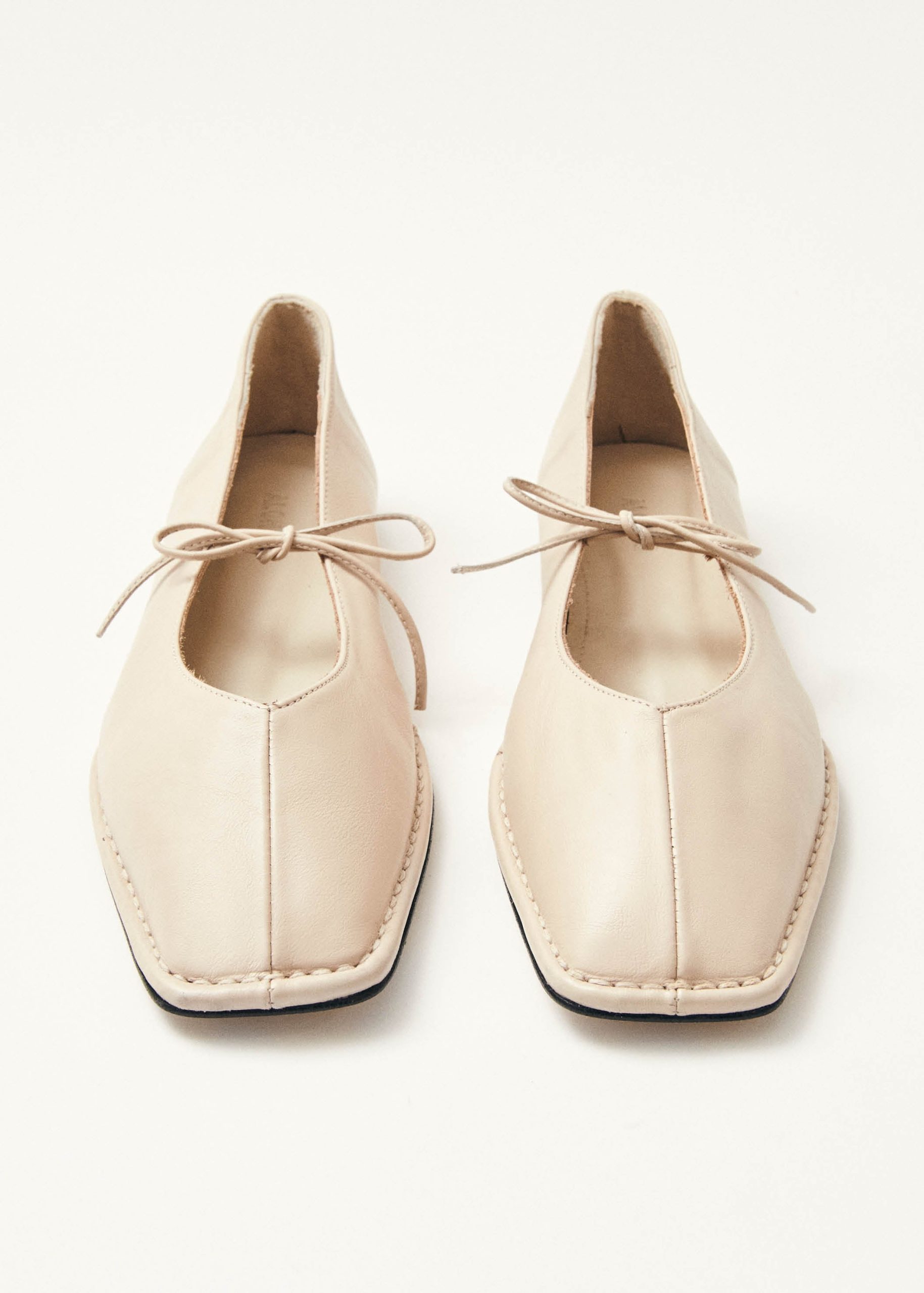 Sway Cream Leather Ballet Flats - Image 8