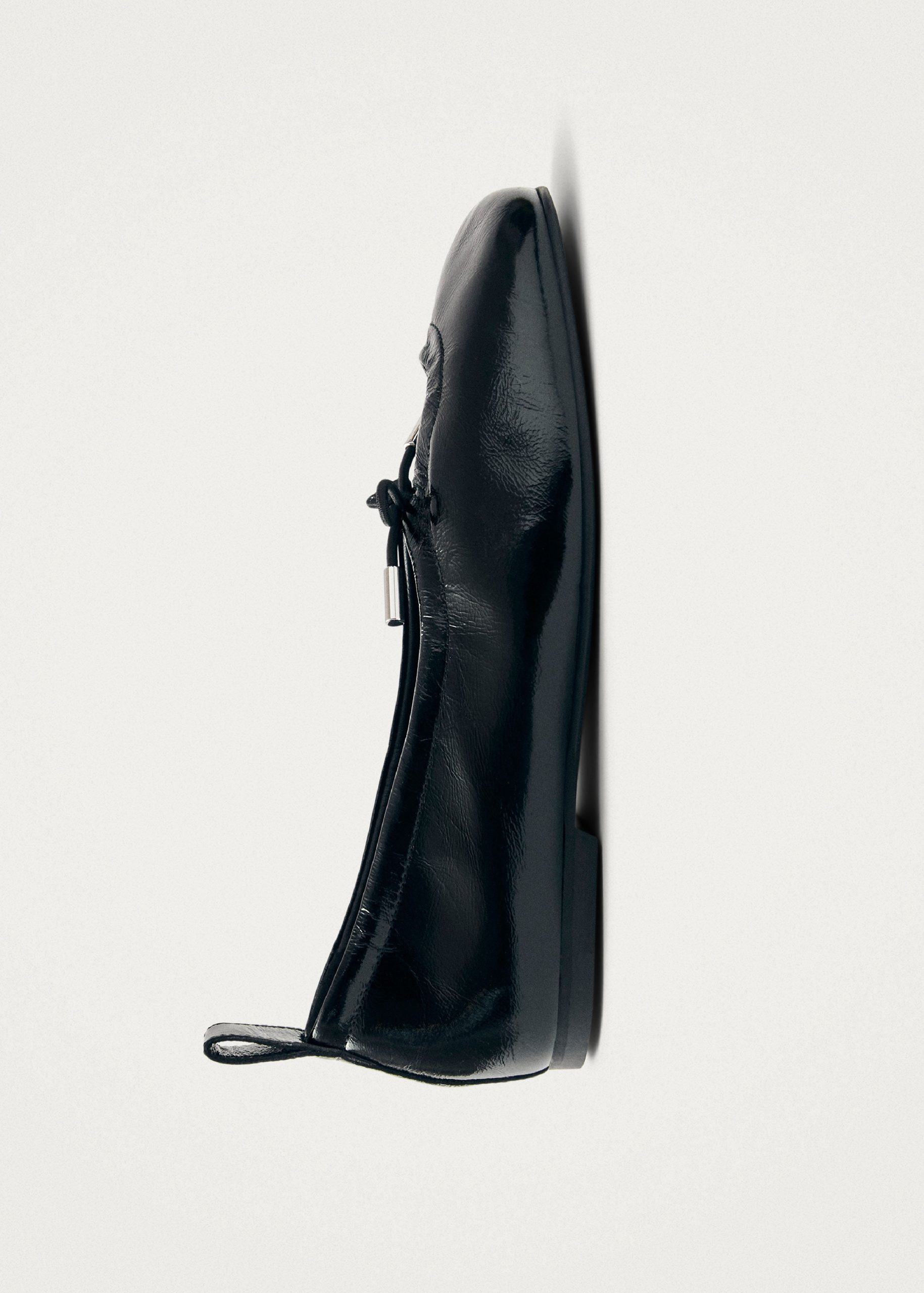 Rosalind Black Patent Leather Ballet Flats - Image 2