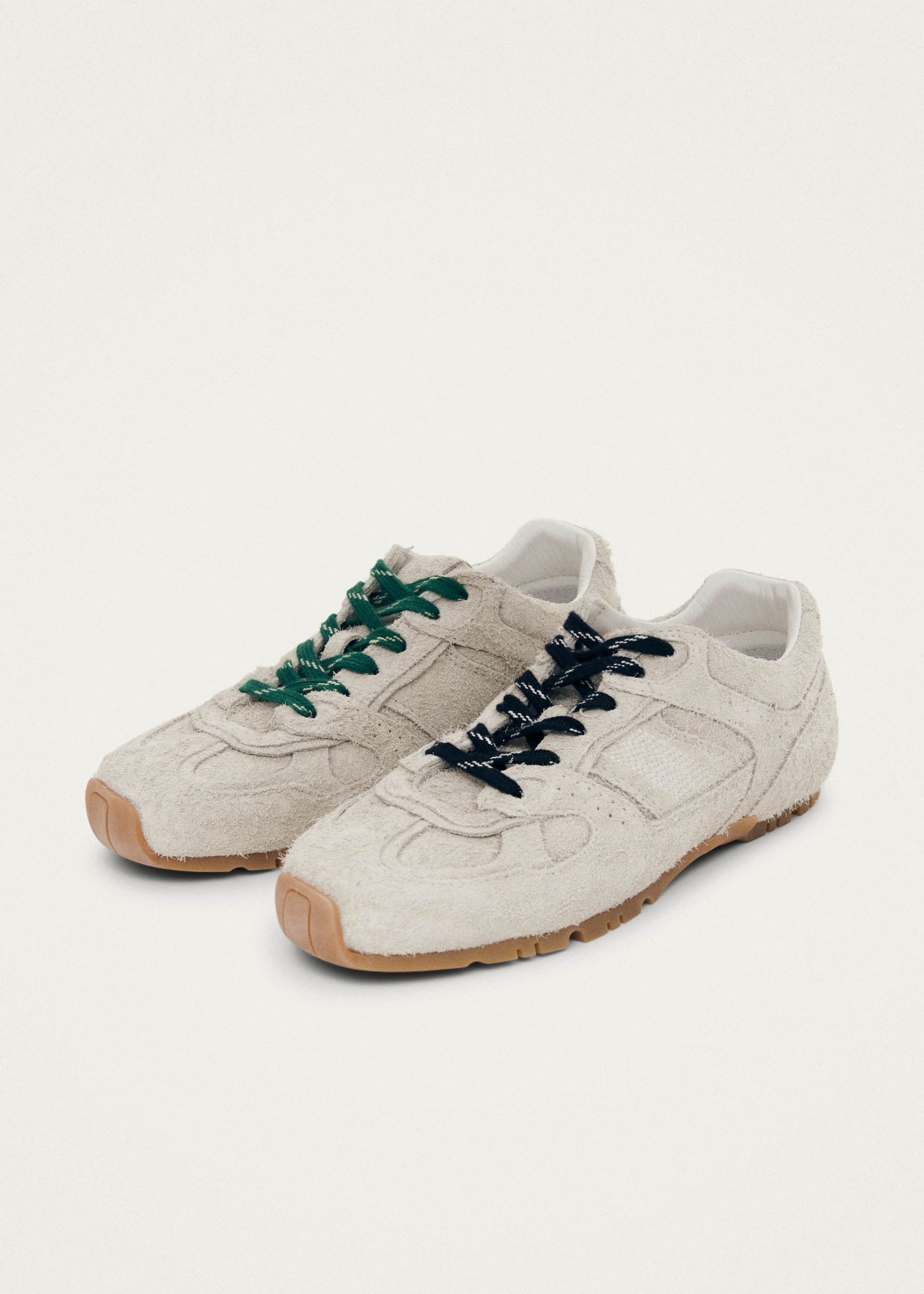 Tb.56 Suede Fuzzy Light Grey Leather Sneakers - Image 8