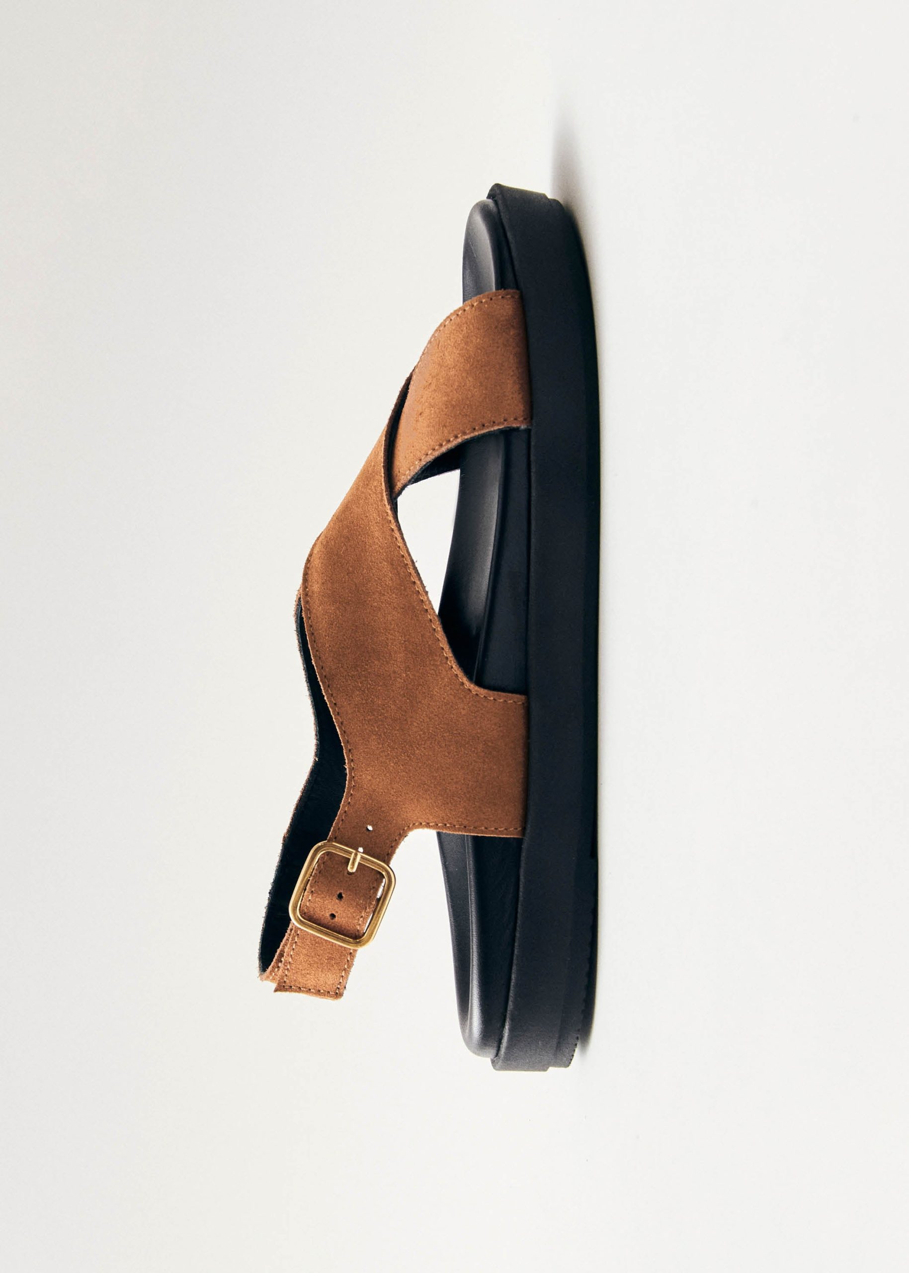 Nico Suede Brown Leather Sandals - Image 5