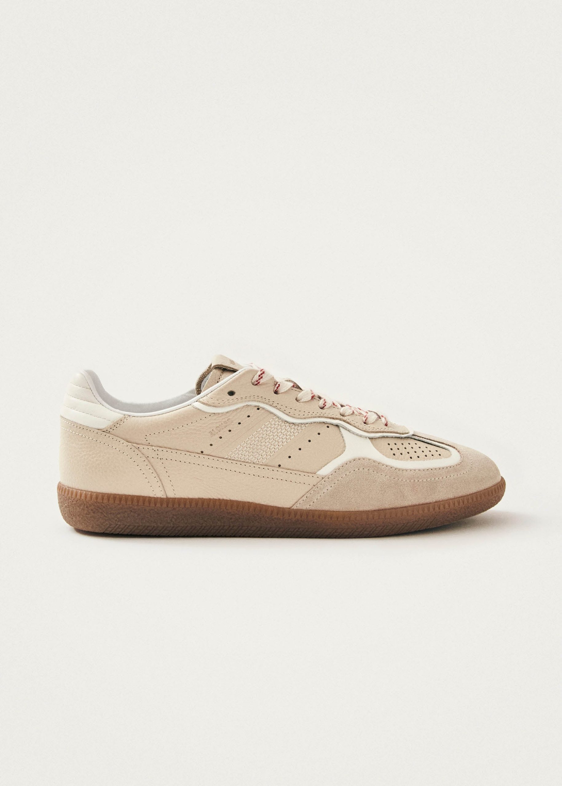Tb.490 Rife Grain Cream Leather Sneakers