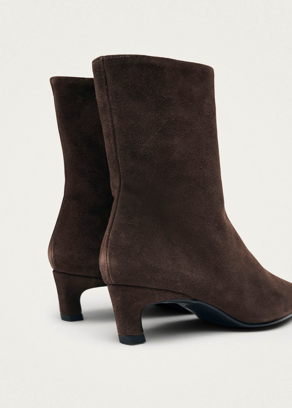 Ambar Suede Brown Leather Ankle Boots - Image 8