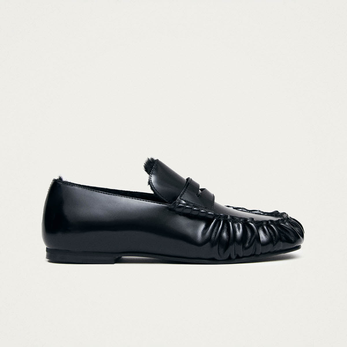 Aven Soft Black Leather Loafers - Image 3
