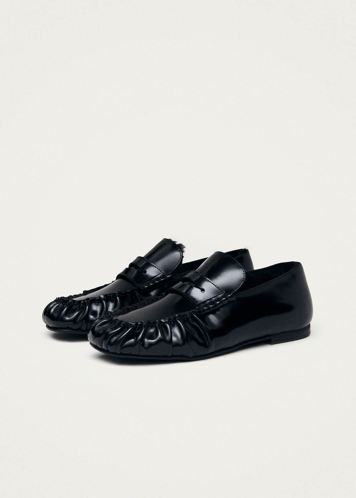 Aven Soft Black Leather Loafers - Image 2