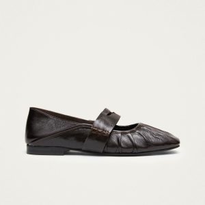 Bargo Brown Leather Ballet Flats