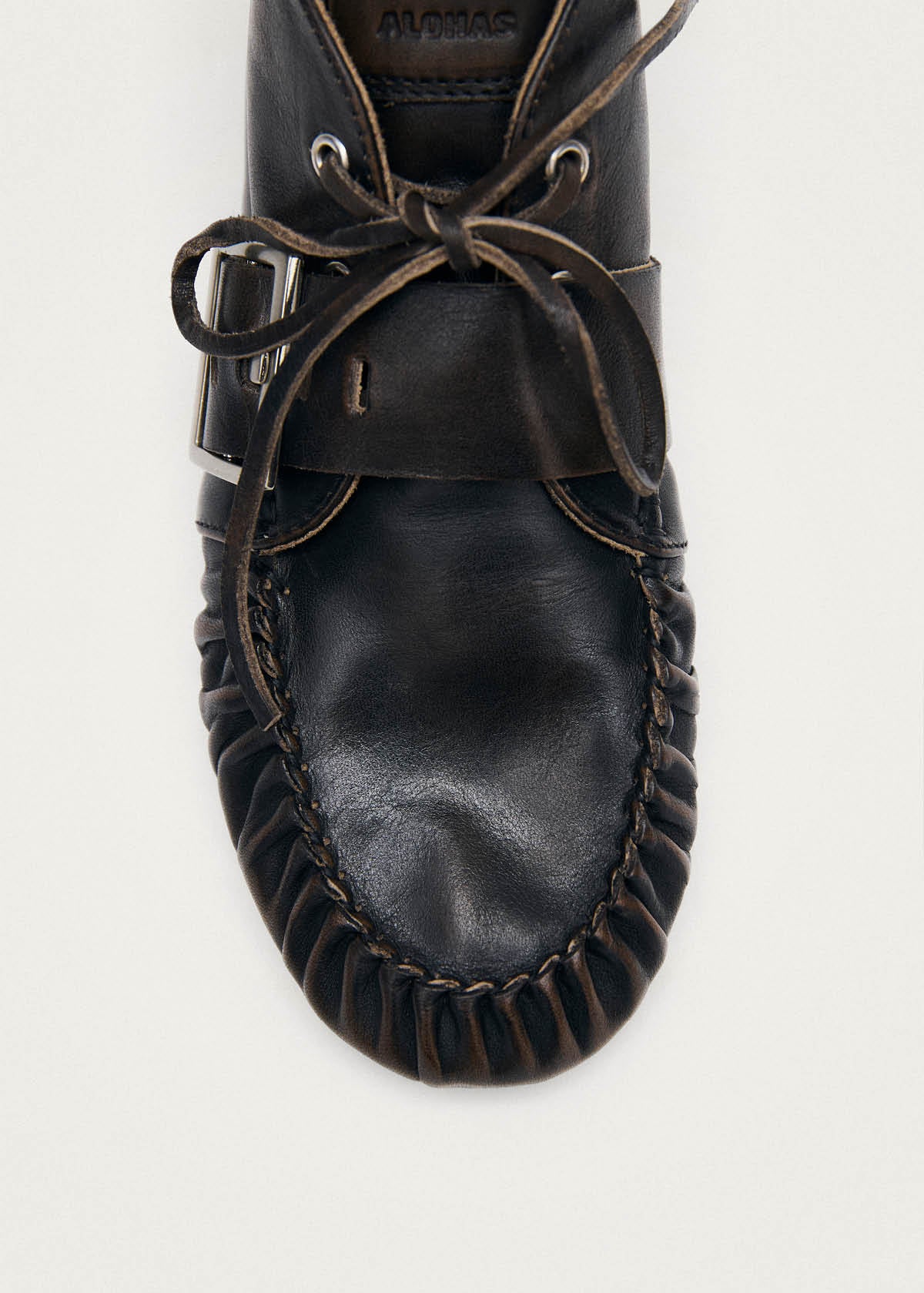 Bark Brushed Brown Leather Loafers - Image 6