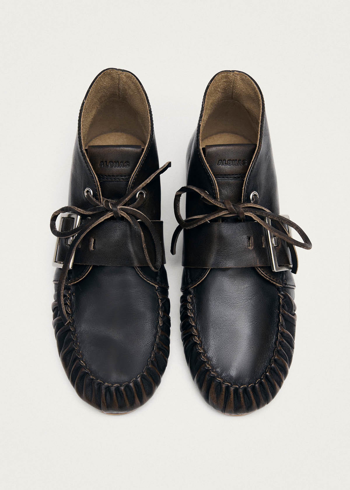 Bark Brushed Brown Leather Loafers - Image 7