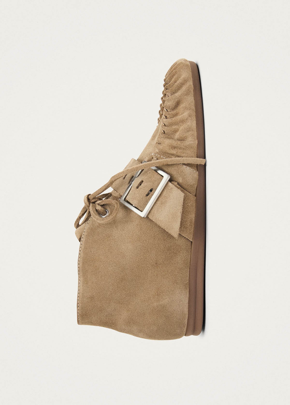 Bark Suede Beige Leather Loafers - Image 4