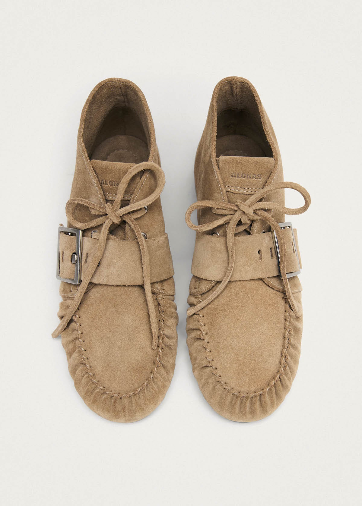 Bark Suede Beige Leather Loafers - Image 7