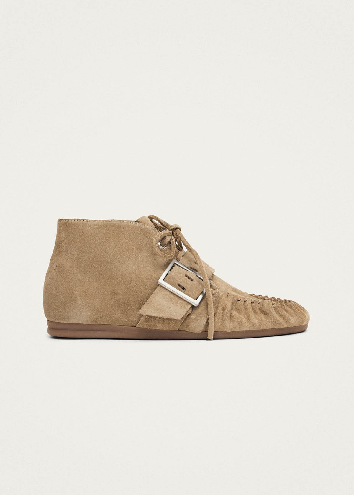 Bark Suede Beige Leather Loafers