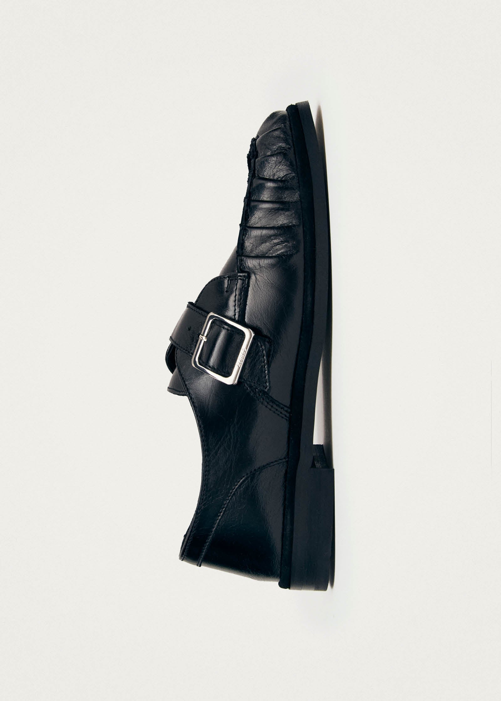 Brandy Black Leather Loafers - Image 5