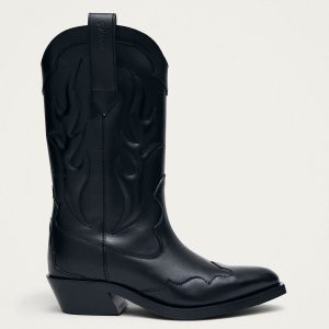Calyx Black Leather Boots