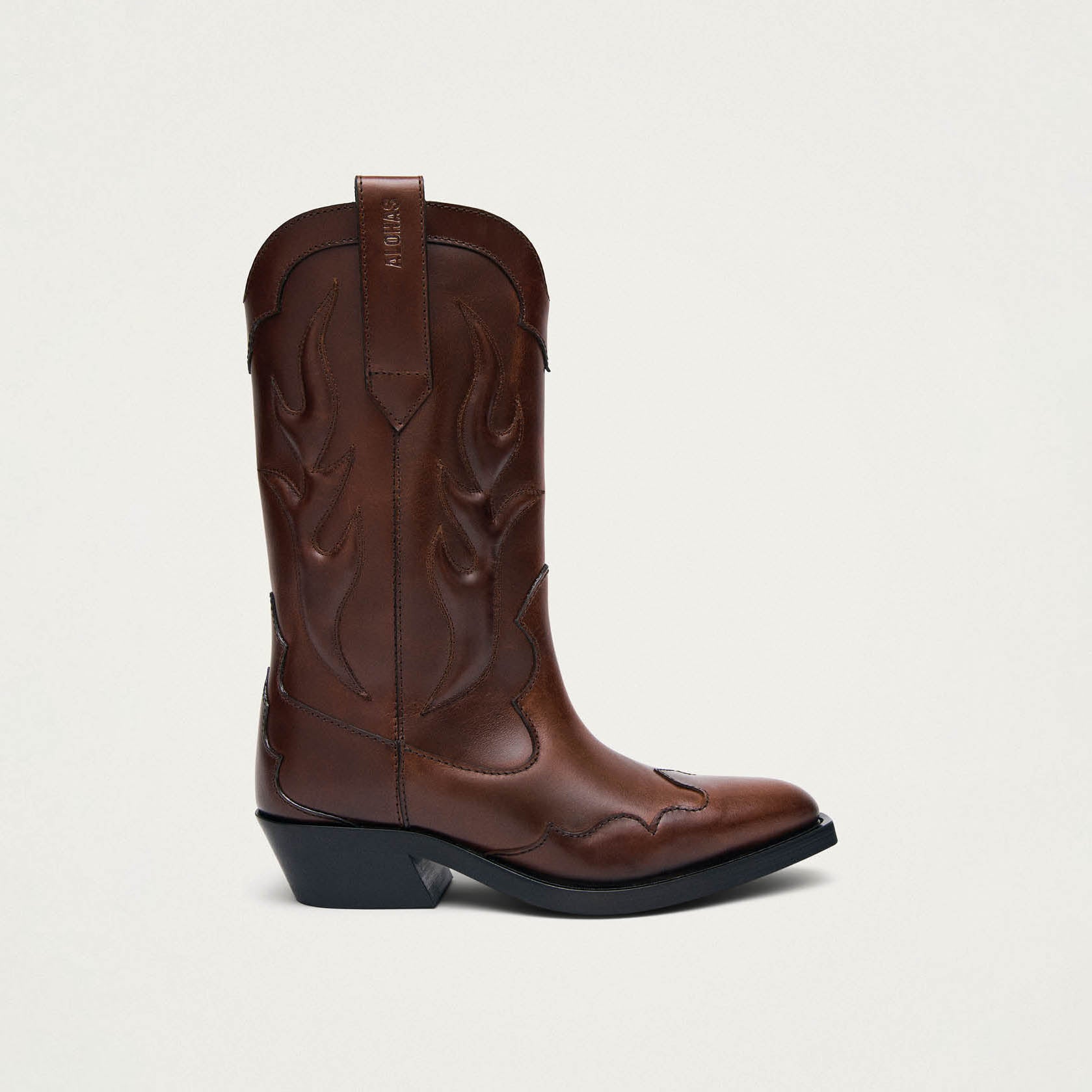 Calyx Brushed Brown Leather Boots - Image 3