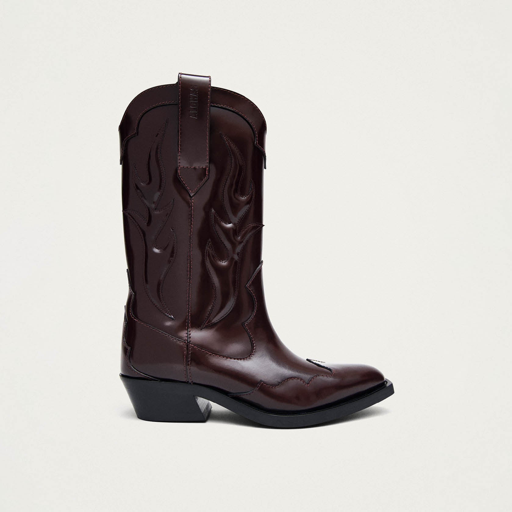 Calyx Burgundy Leather Boots - Image 3