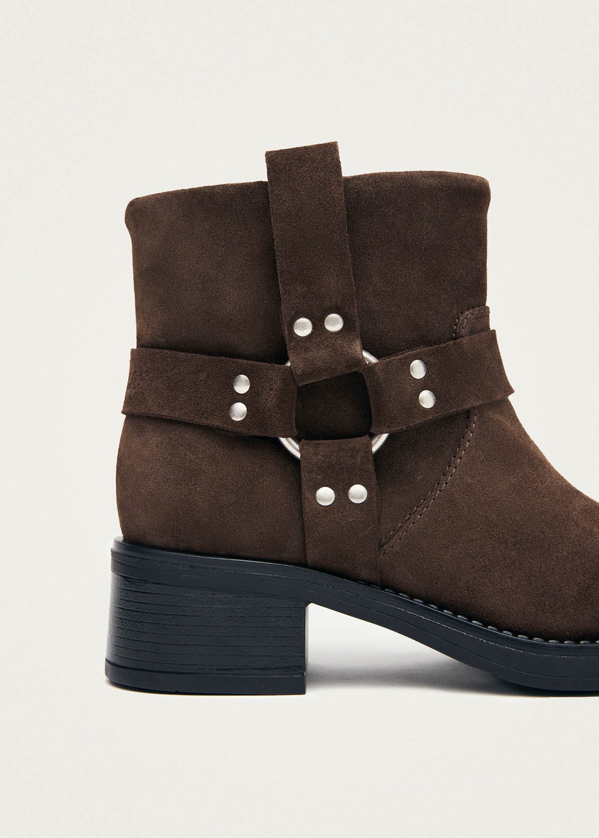 Evora Suede Brown Leather Ankle Boots - Image 5