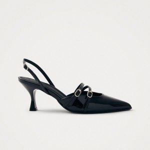 Joelle Black Patent Leather Pumps