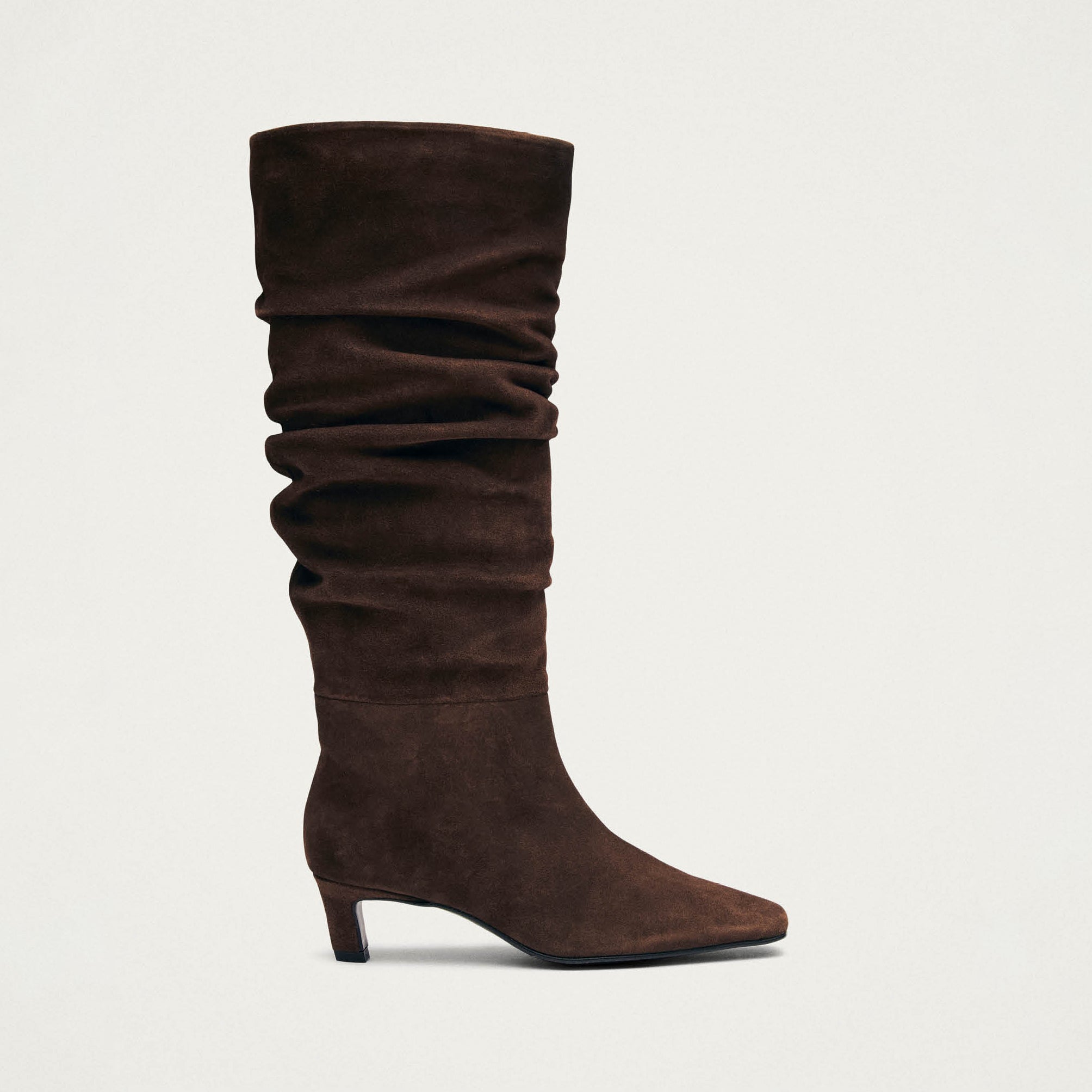 Kalila Suede Brown Leather Boots - Image 3