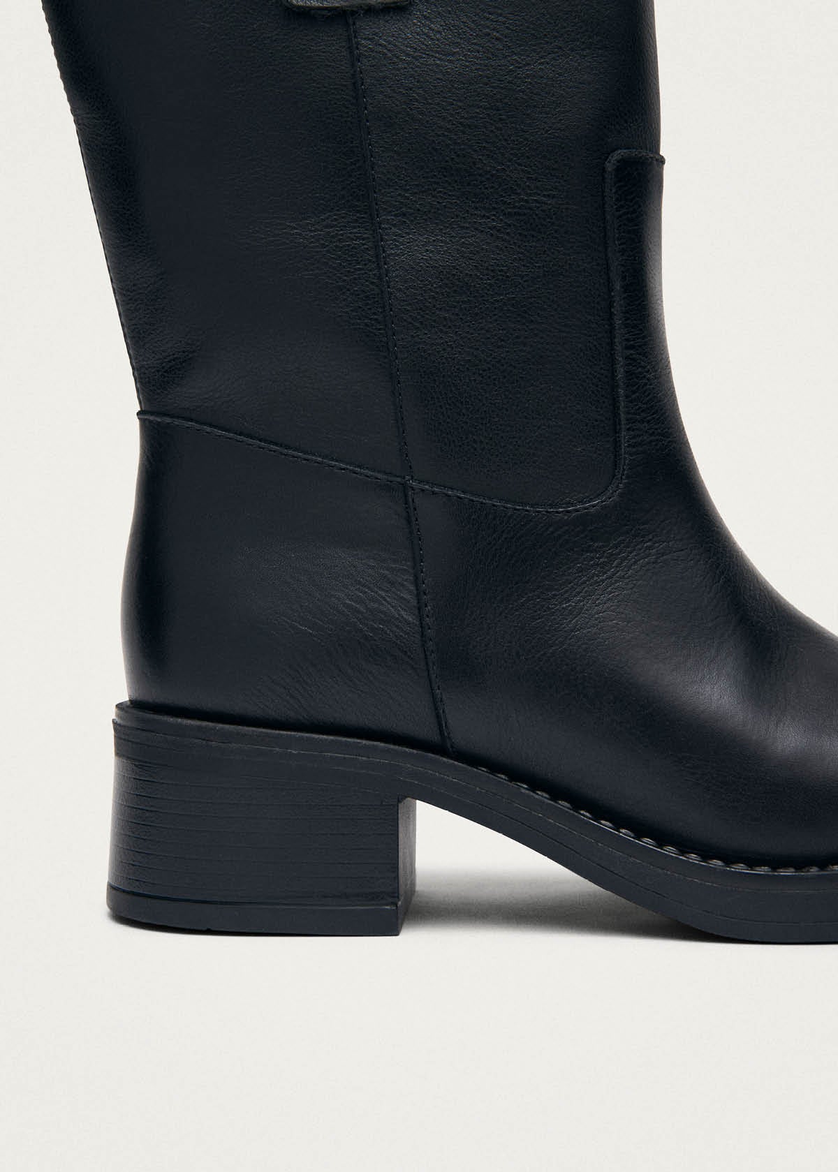 Rajan Brushed Black Leather Boots - Image 6