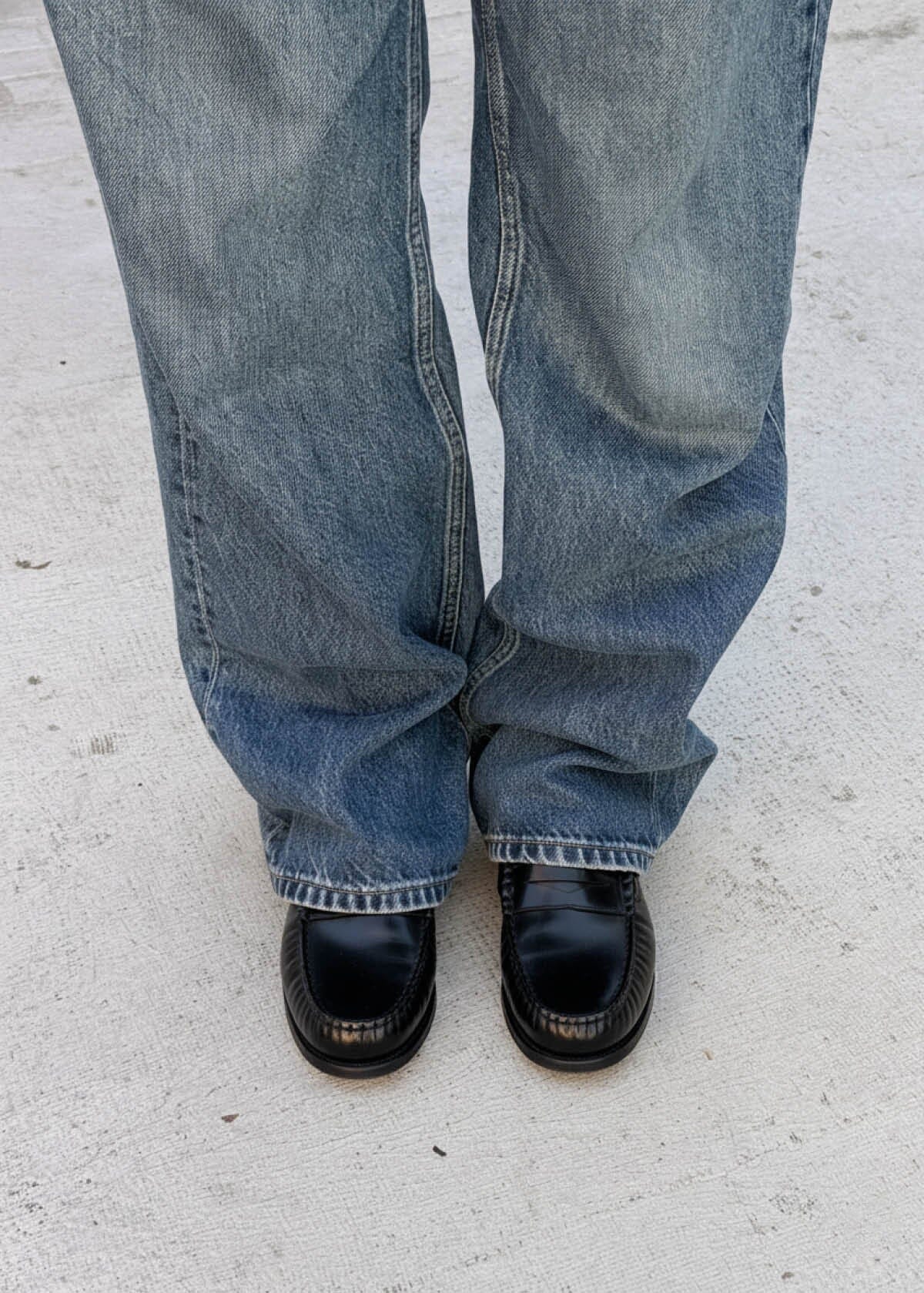 Rivet Black Leather Loafers - Image 2