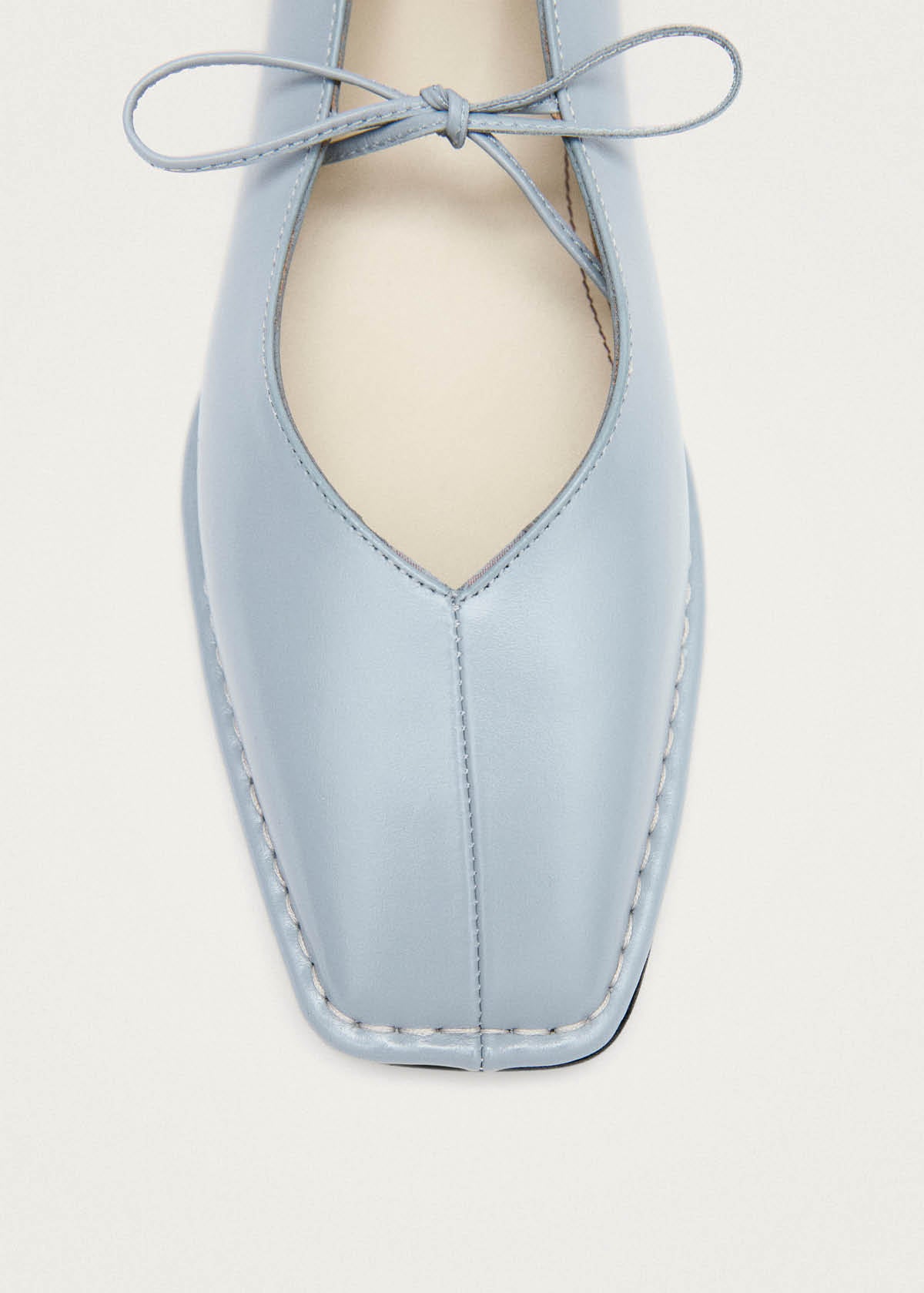 Sway Blue Leather Ballet Flats - Image 7