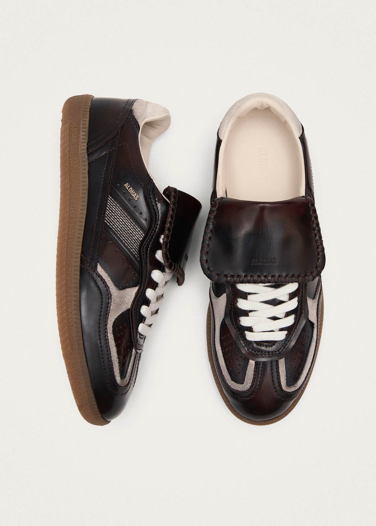 Tb.490 Club Brushed Dark Chocolate Leather Sneakers - Image 8