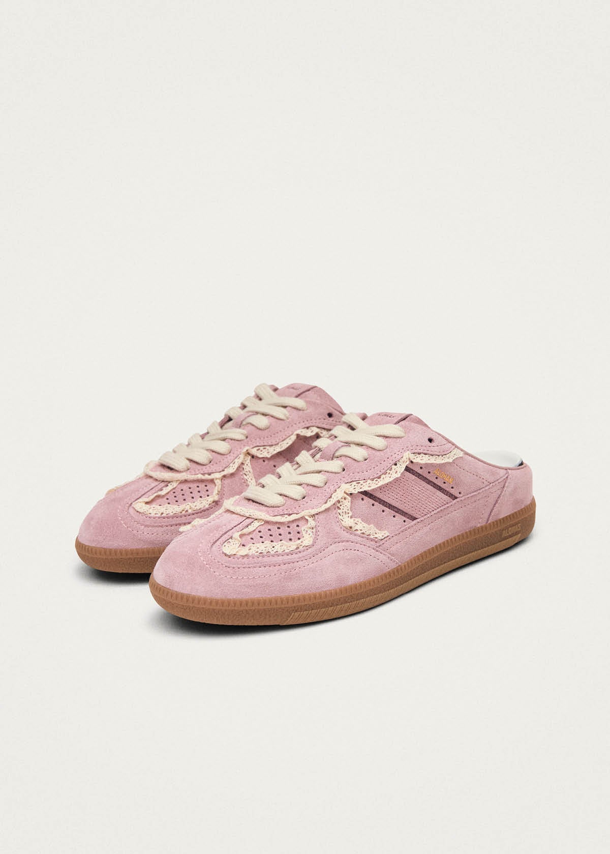 Tb.490 Mule Crochet Pink Leather Sneakers - Image 2