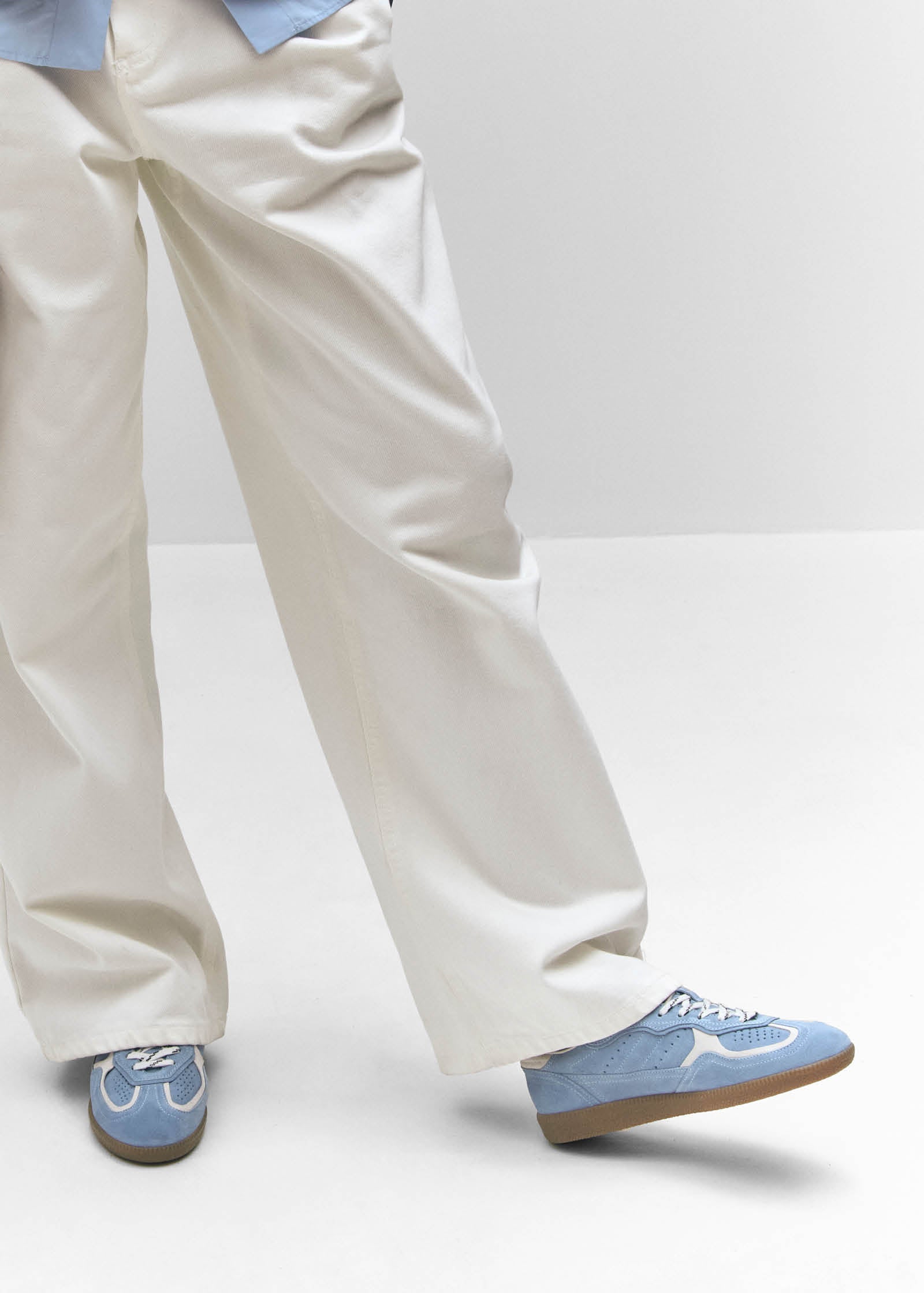 Tb.490 Rife Cornflower Blue Cream Leather Sneakers - Image 2