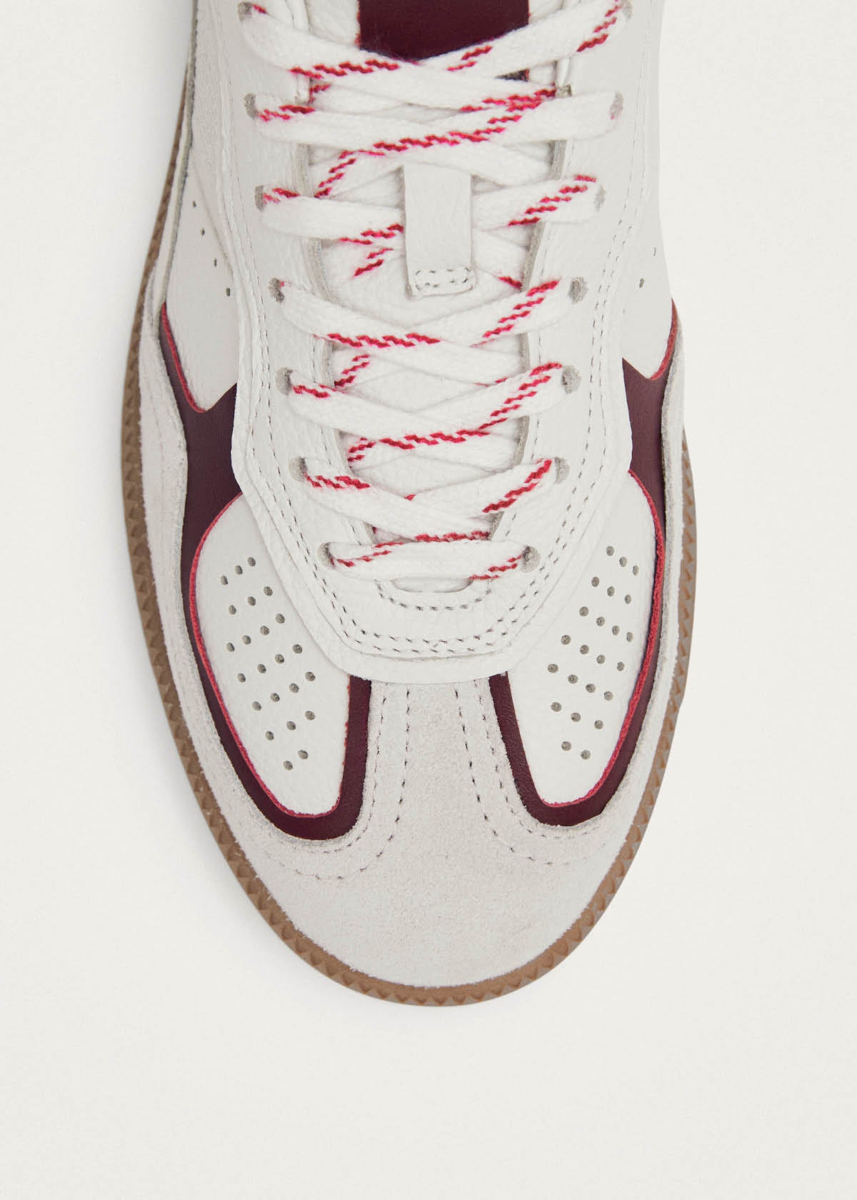 Tb.490 Rife Grain White Burgundy Leather Sneakers - Image 7