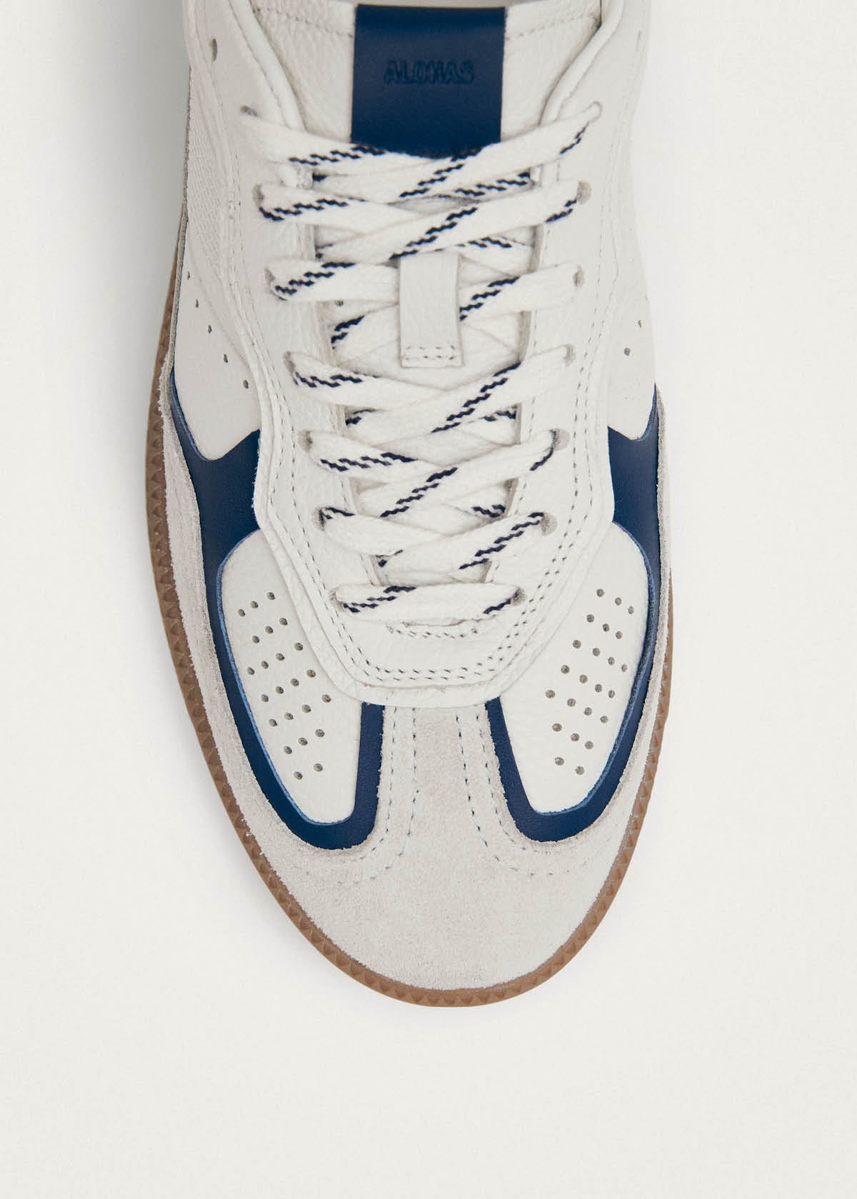 Tb.490 Rife Grain White Navy Leather Sneakers - Image 6