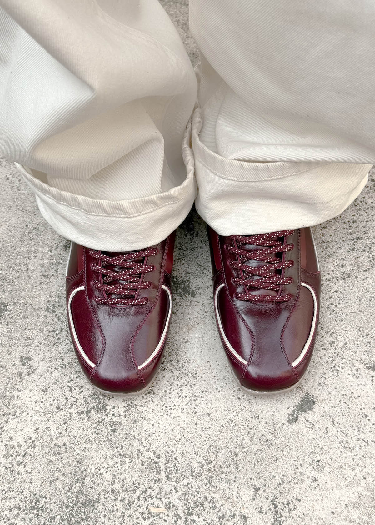 Tb.970 Burgundy Leather Sneakers - Image 2