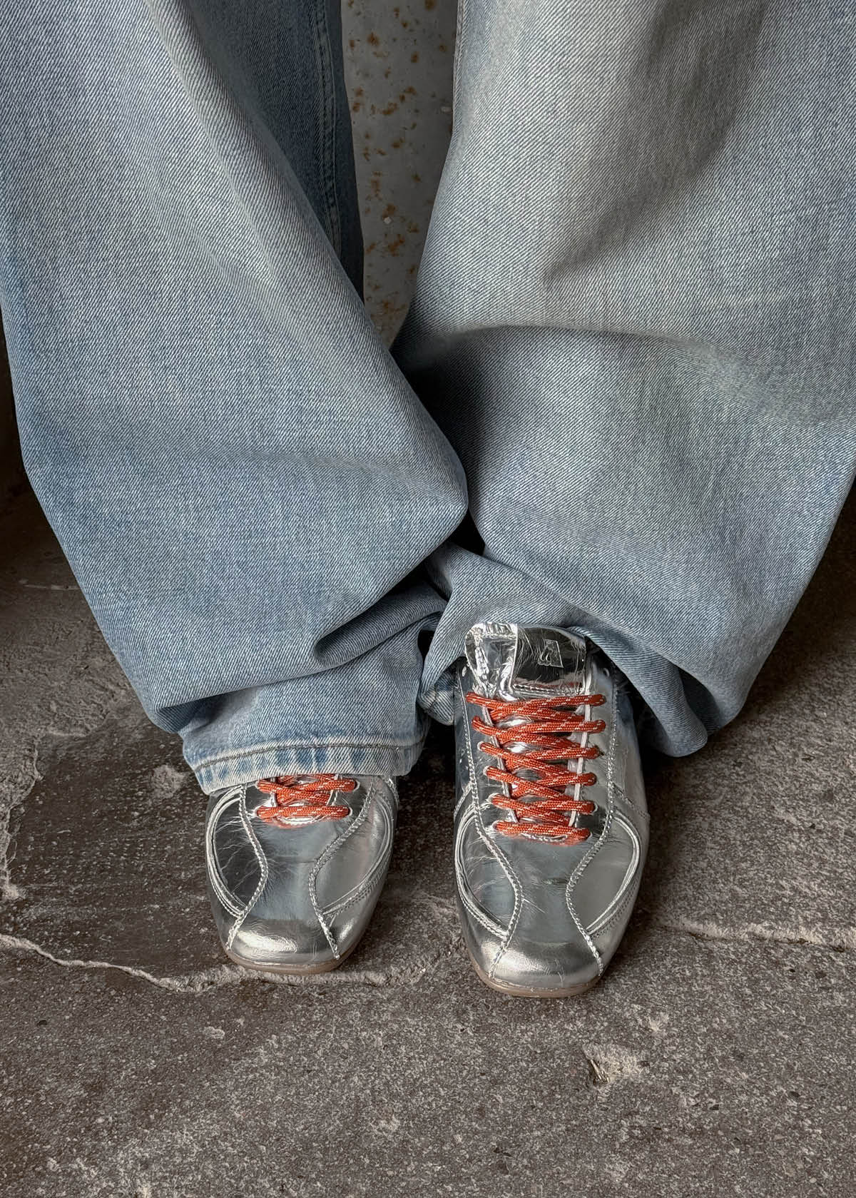 Tb.970 Shimmer Silver Leather Sneakers - Image 2