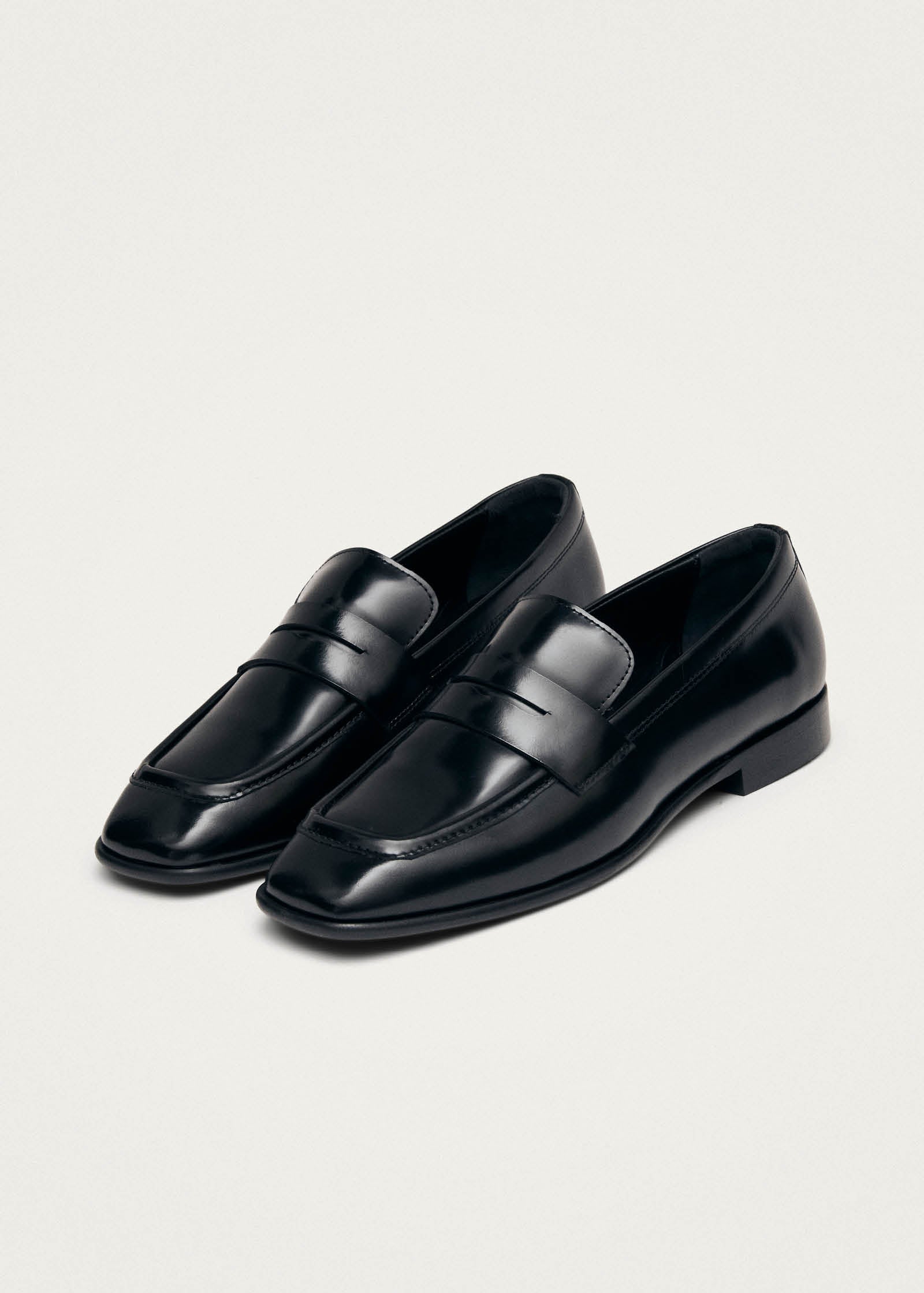 Zaha Black Leather Loafers - Image 6