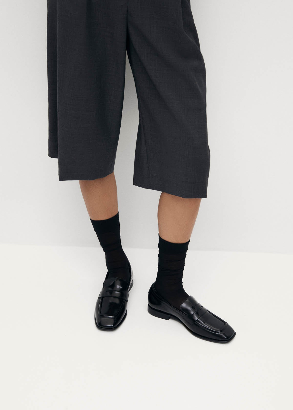 Zaha Black Leather Loafers - Image 2