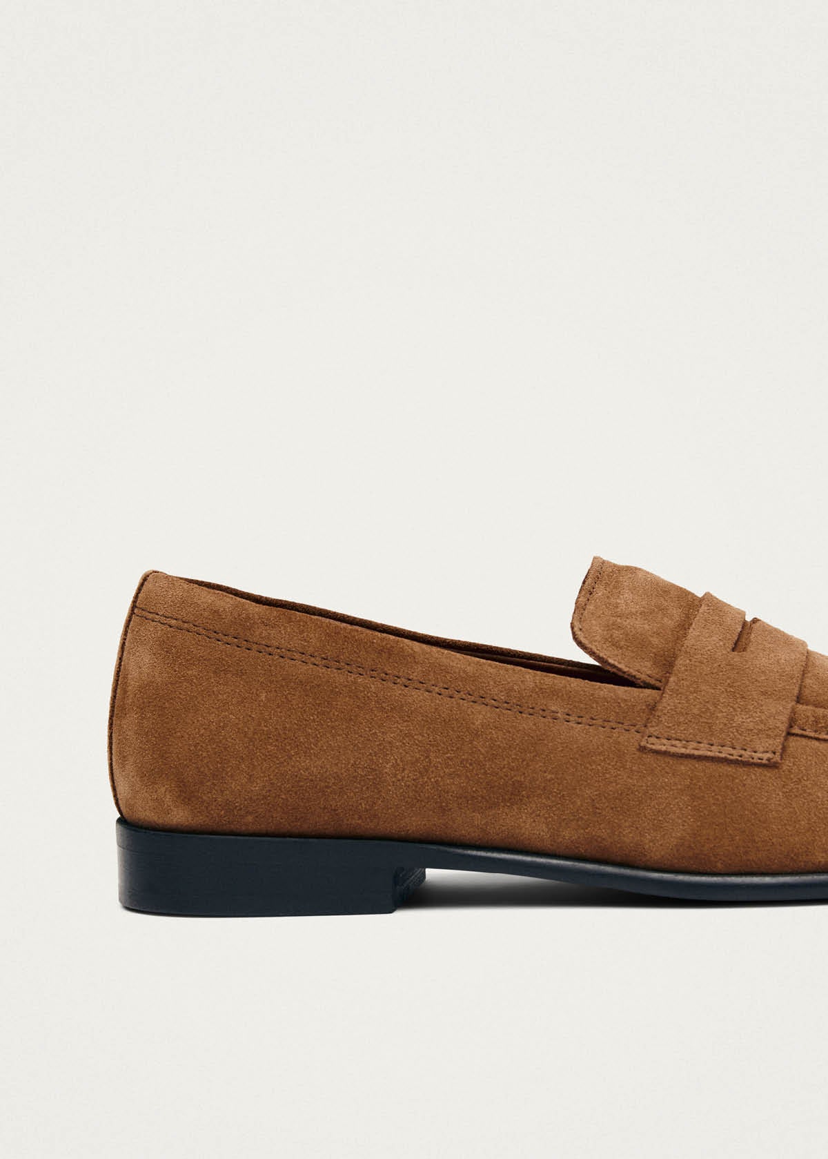 Zaha Suede Tan Leather Loafers - Image 8